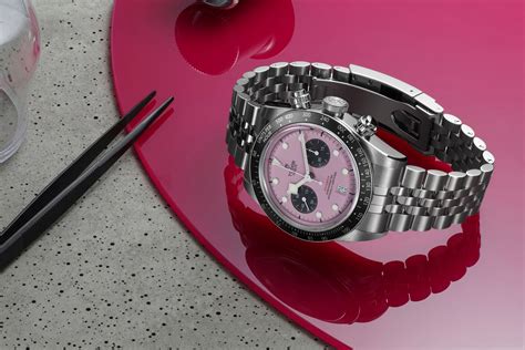 tudor black bay chrono pink for sale|pink dial tudor chronograph watch.